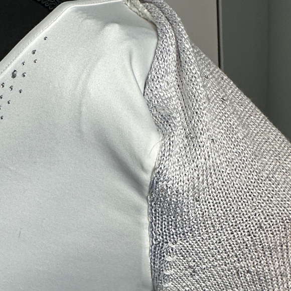 Alfred Dunner Ombré Purple, White And Green Open-Front Cardigan - Picture 8 of 12